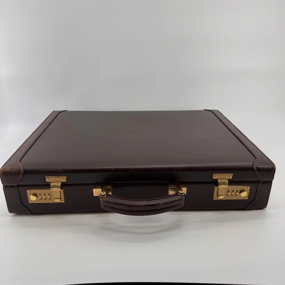 Mark Cross Vintage Leather Brown Briefcase